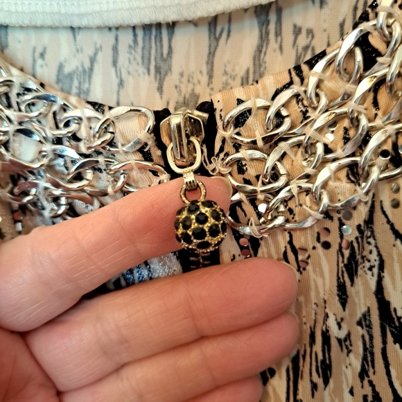 NEW MSK WOMEN'S TOP SIZE MEDIUM DRESSY LONG SLEEVE - Picture 4 of 7